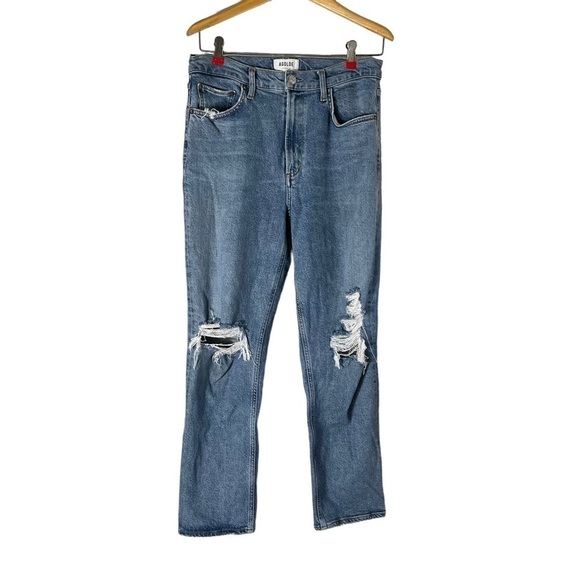 AGOLDE x REVOLVE High Rise Wilder Straight Leg Jeans in Whiplash - Picture 3 of 14